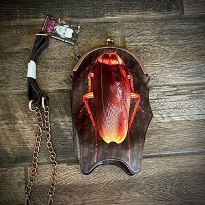 Filthy by Kreepsville  cockroach insect entomologist crossbody purse bag NWT